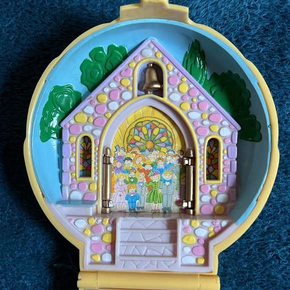 Vintage Polly Pocket Nancy's Wedding Day 1989 Yellow Variation- Compact Only. - Picture 2 of 5